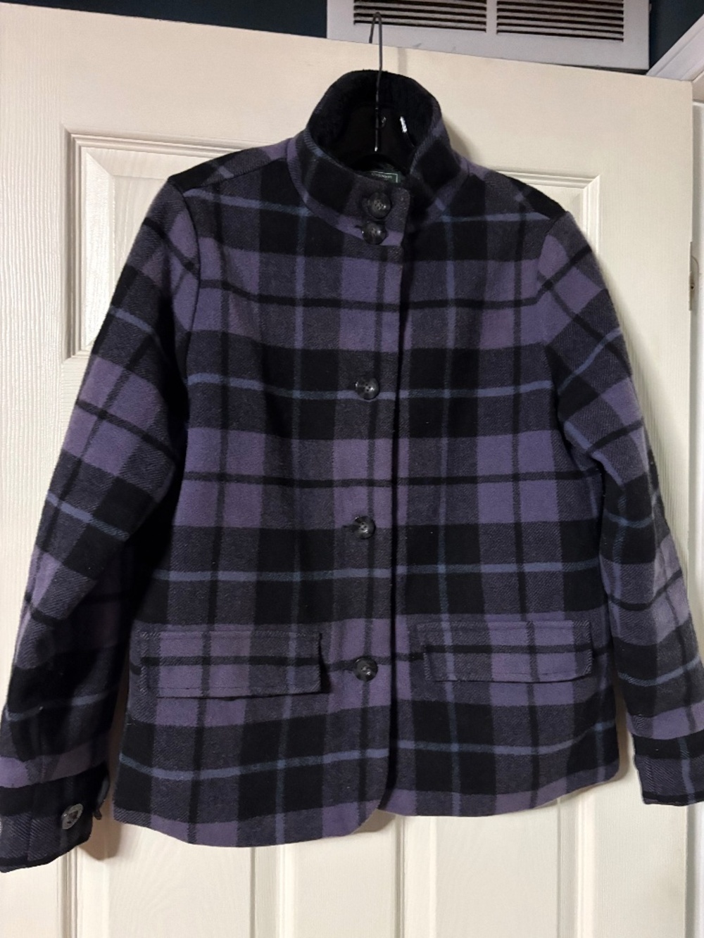 Woolrich purple plaid jacket